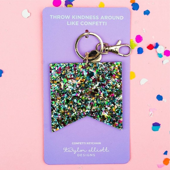 Confetti Banner Keychain - Picture 1 of 3